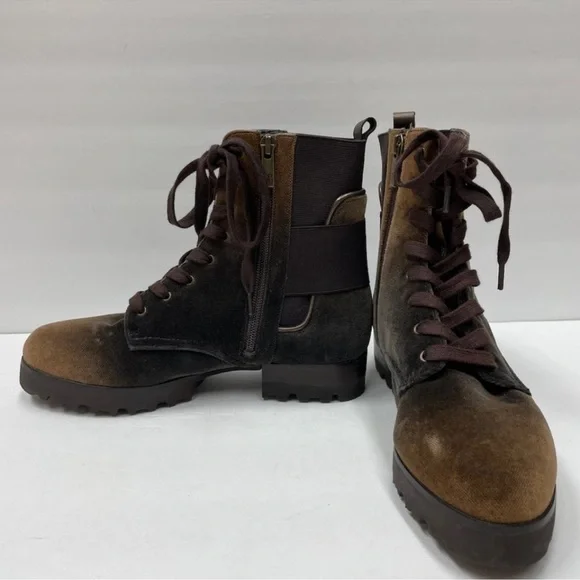 Donald J. Pliner “Esa” Brown Lace Up Combat Boots, Size: 7 - Picture 5 of 11